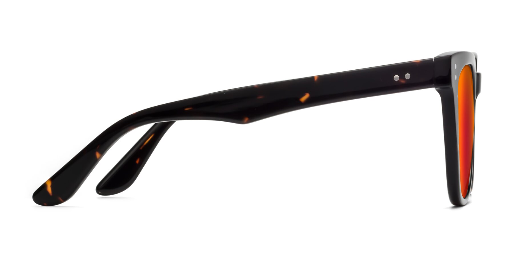Side of Graceful in Tortoise with Red Gold Mirrored Lenses