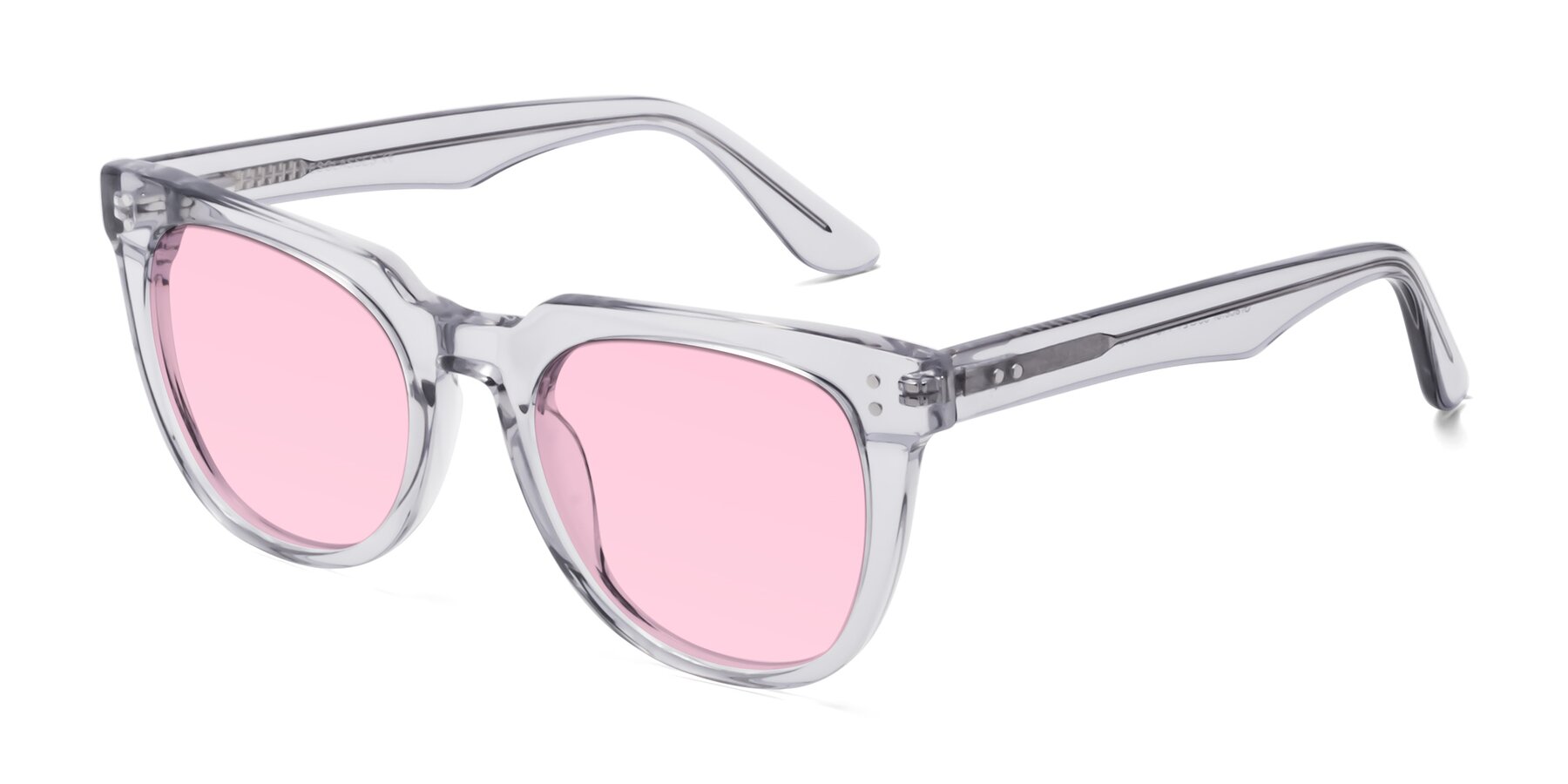 Angle of Graceful in Transprent Gray with Light Pink Tinted Lenses
