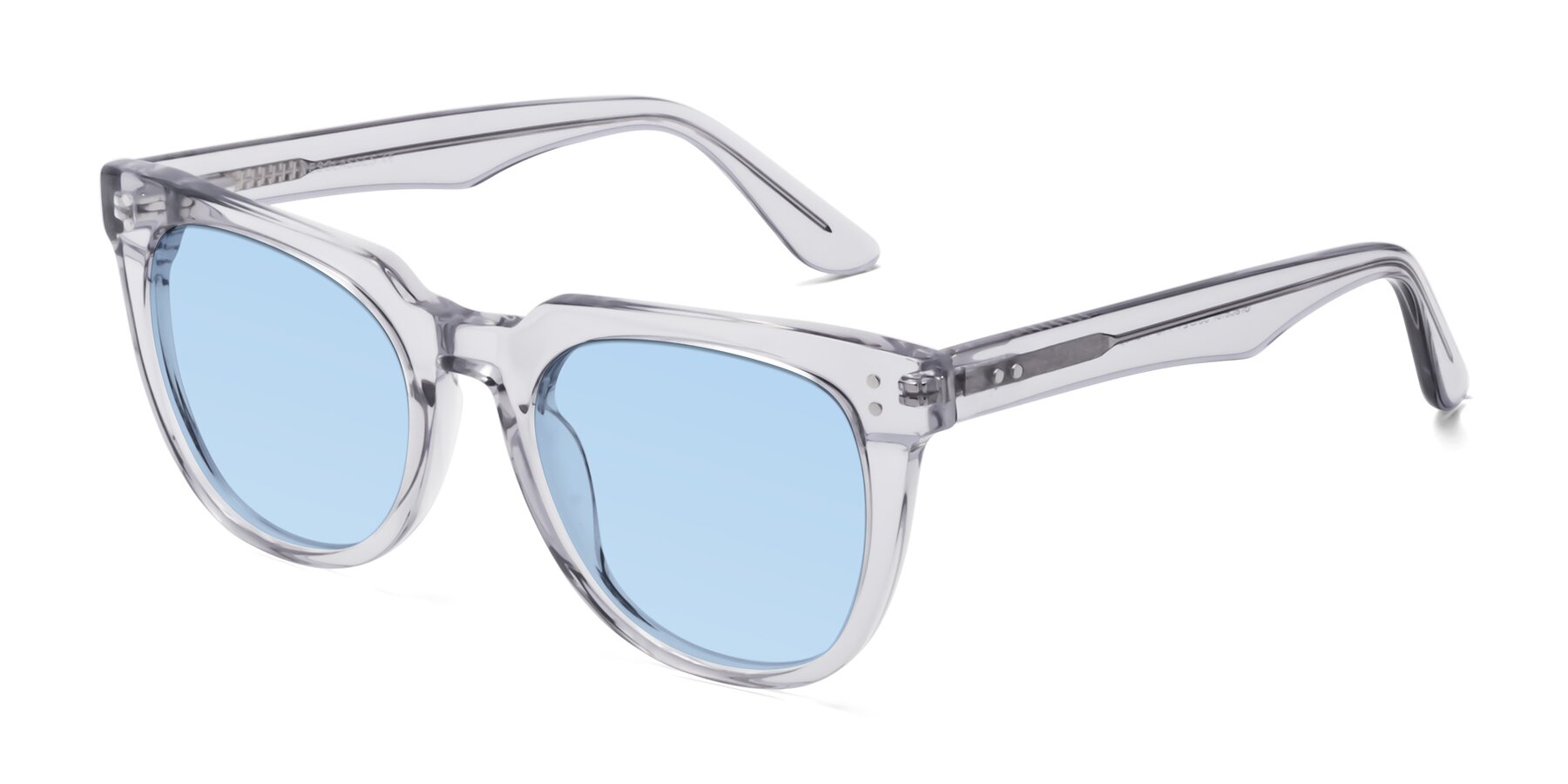 Angle of Graceful in Transprent Gray with Light Blue Tinted Lenses