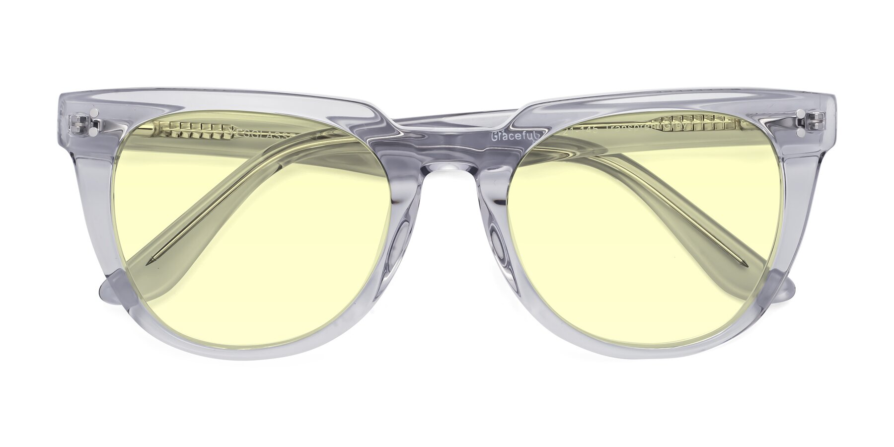 Folded Front of Graceful in Transprent Gray with Light Yellow Tinted Lenses