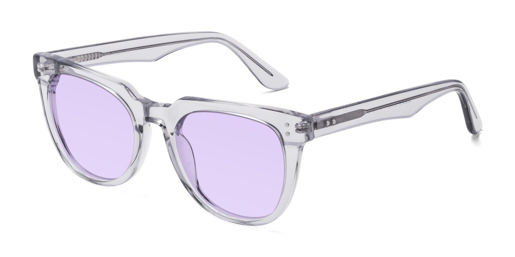 Angle of Graceful in Transprent Gray with Light Purple Tinted Lenses