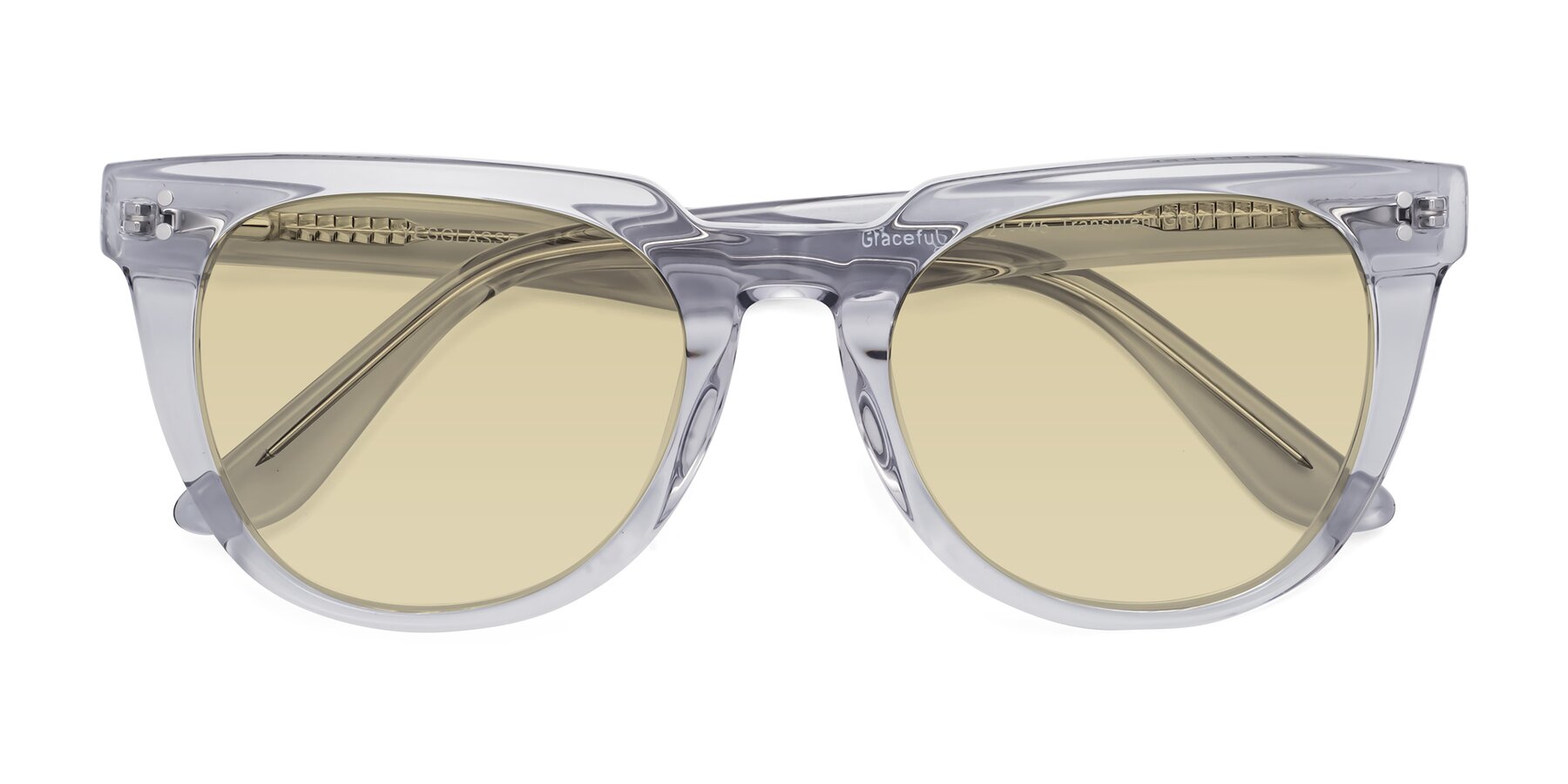 Folded Front of Graceful in Transprent Gray with Light Champagne Tinted Lenses