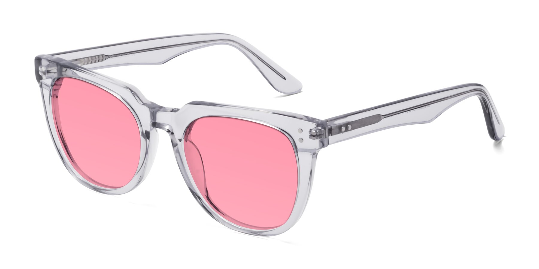 Angle of Graceful in Transprent Gray with Pink Tinted Lenses