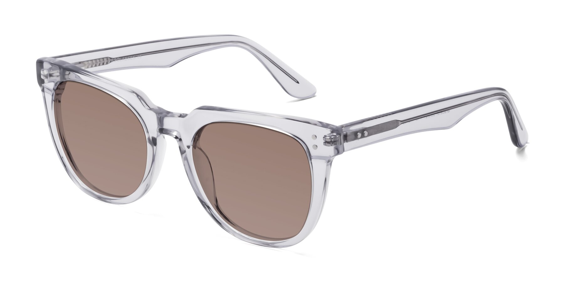 Angle of Graceful in Transprent Gray with Medium Brown Tinted Lenses