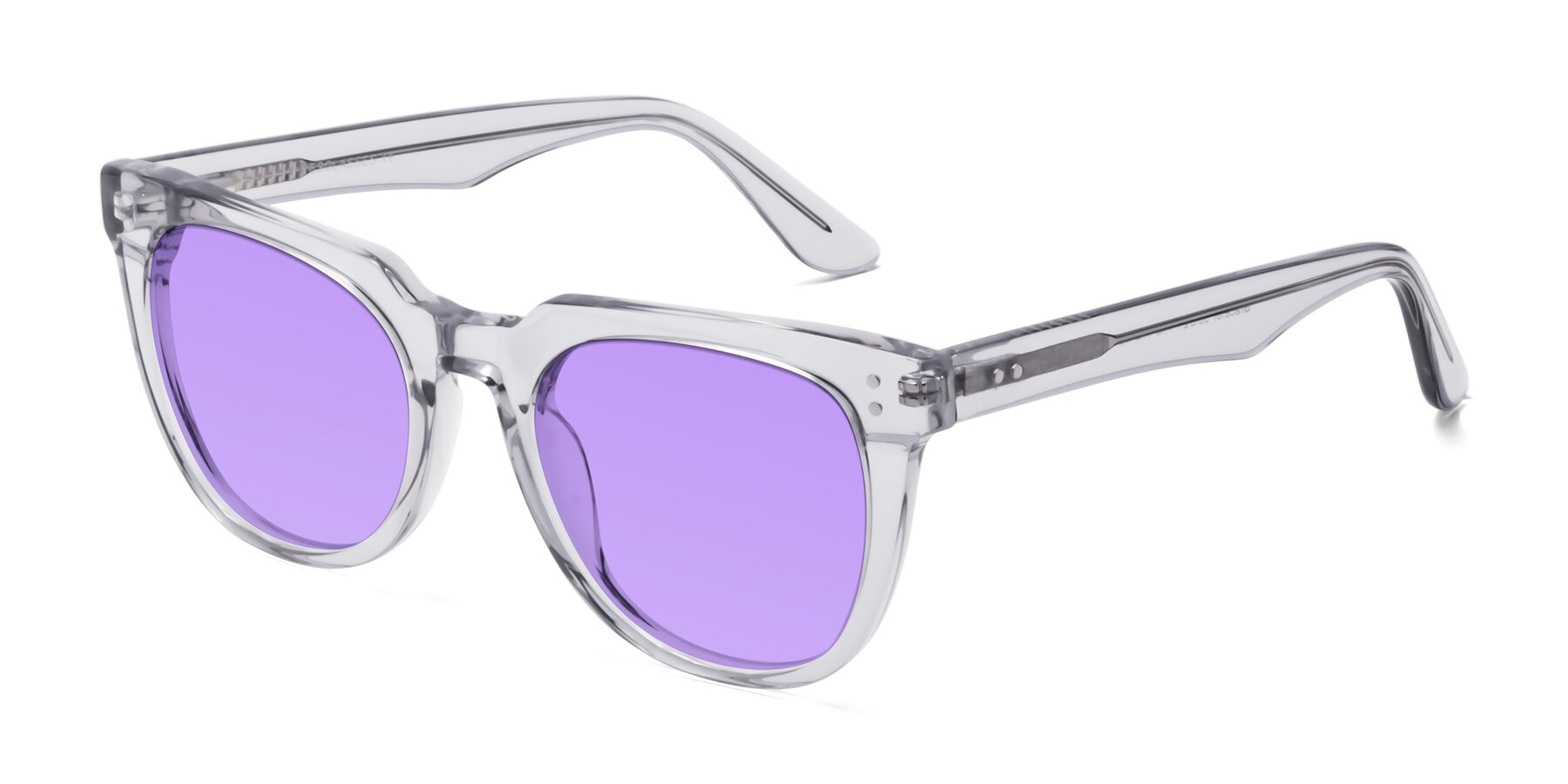 Angle of Graceful in Transprent Gray with Medium Purple Tinted Lenses