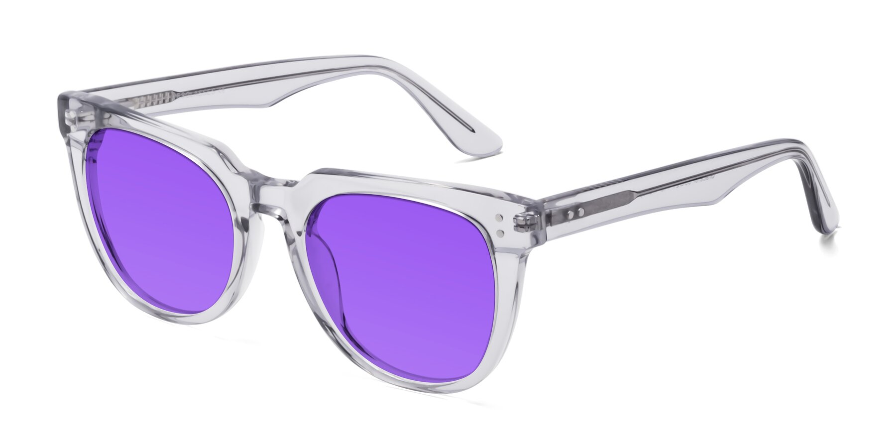 Angle of Graceful in Transprent Gray with Purple Tinted Lenses