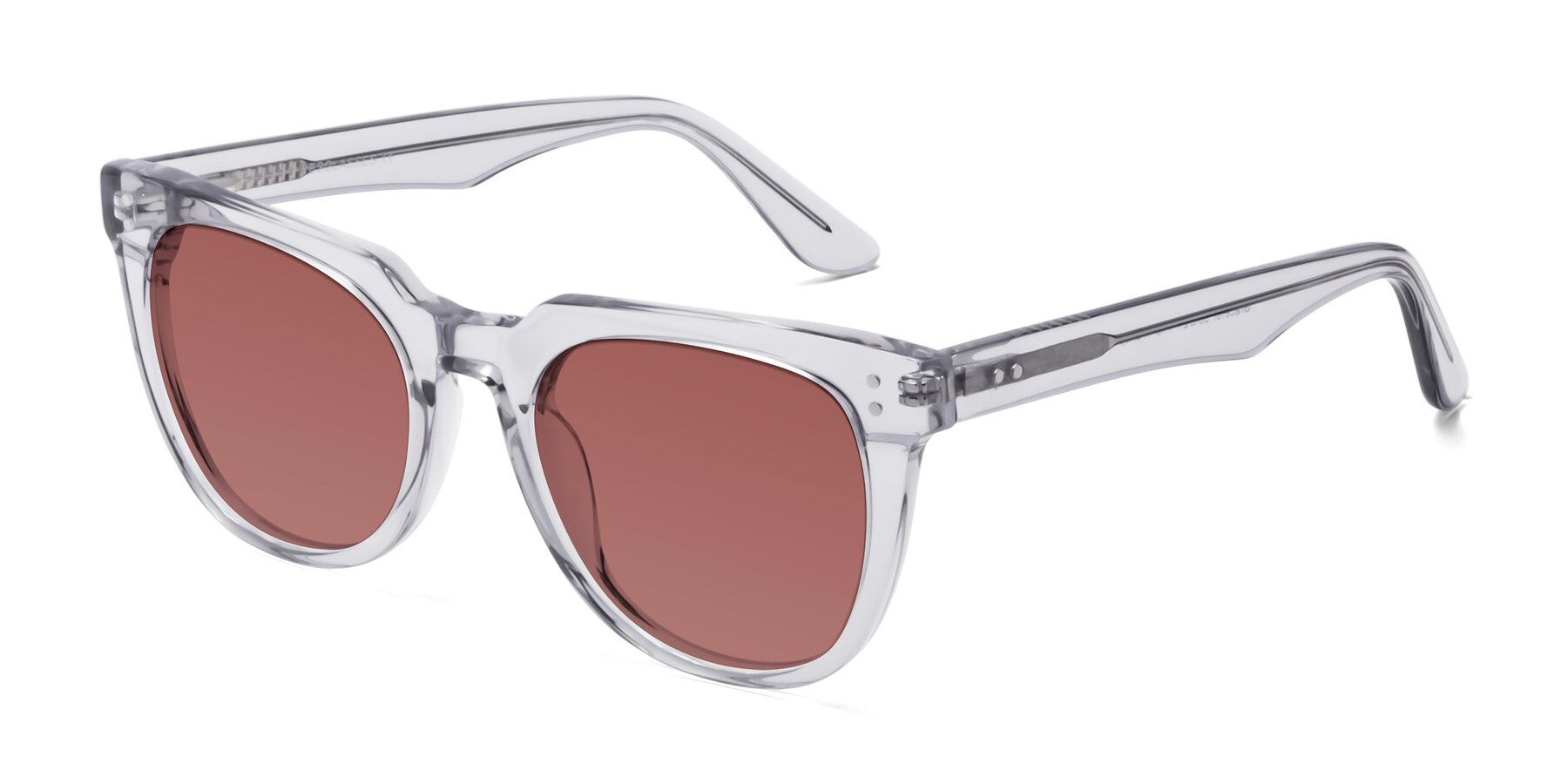 Angle of Graceful in Transprent Gray with Garnet Tinted Lenses