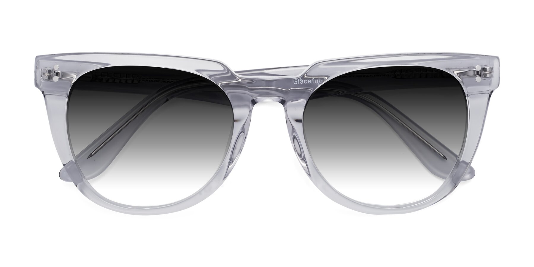 Folded Front of Graceful in Transprent Gray with Gray Gradient Lenses