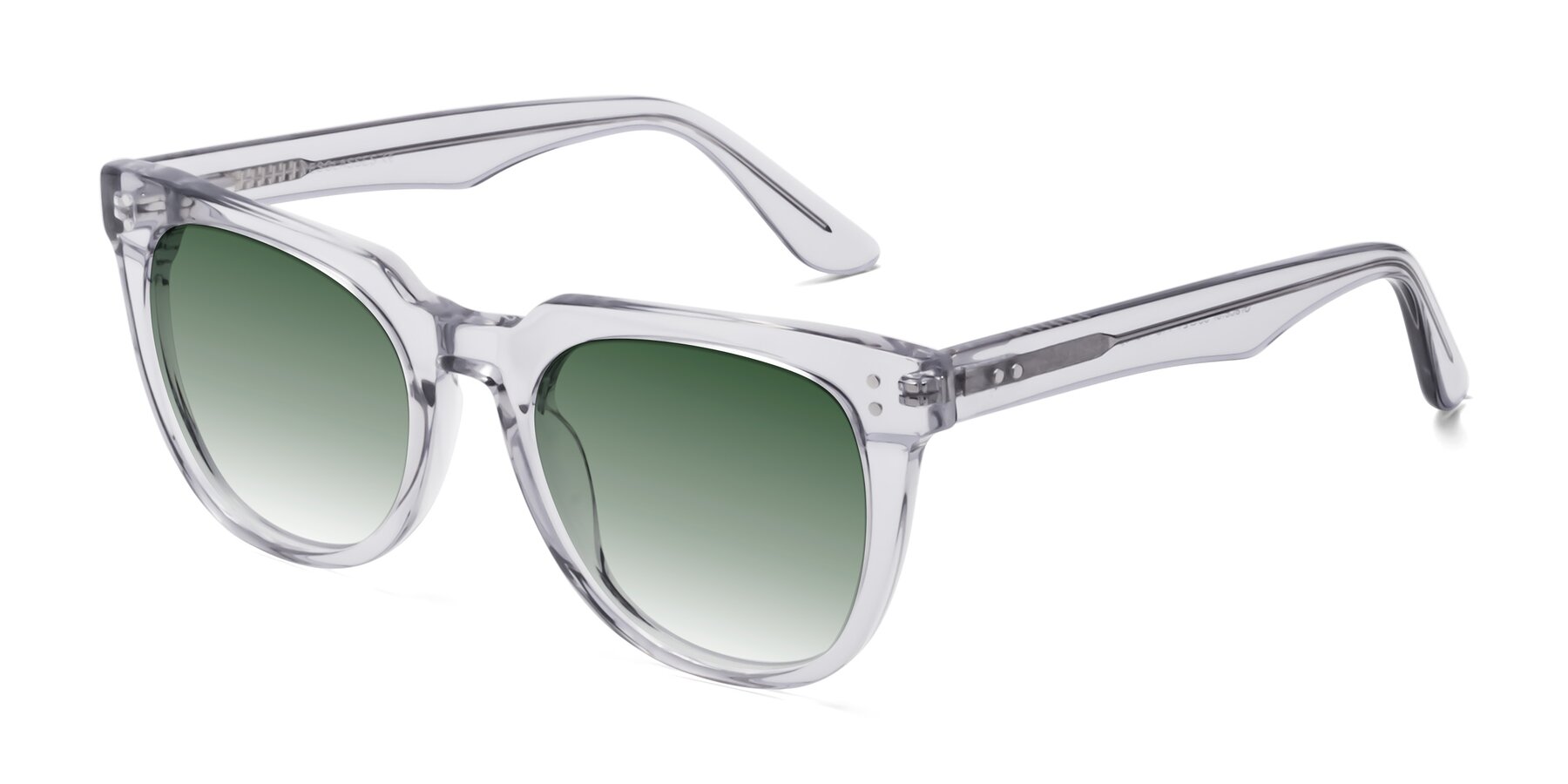 Angle of Graceful in Transprent Gray with Green Gradient Lenses