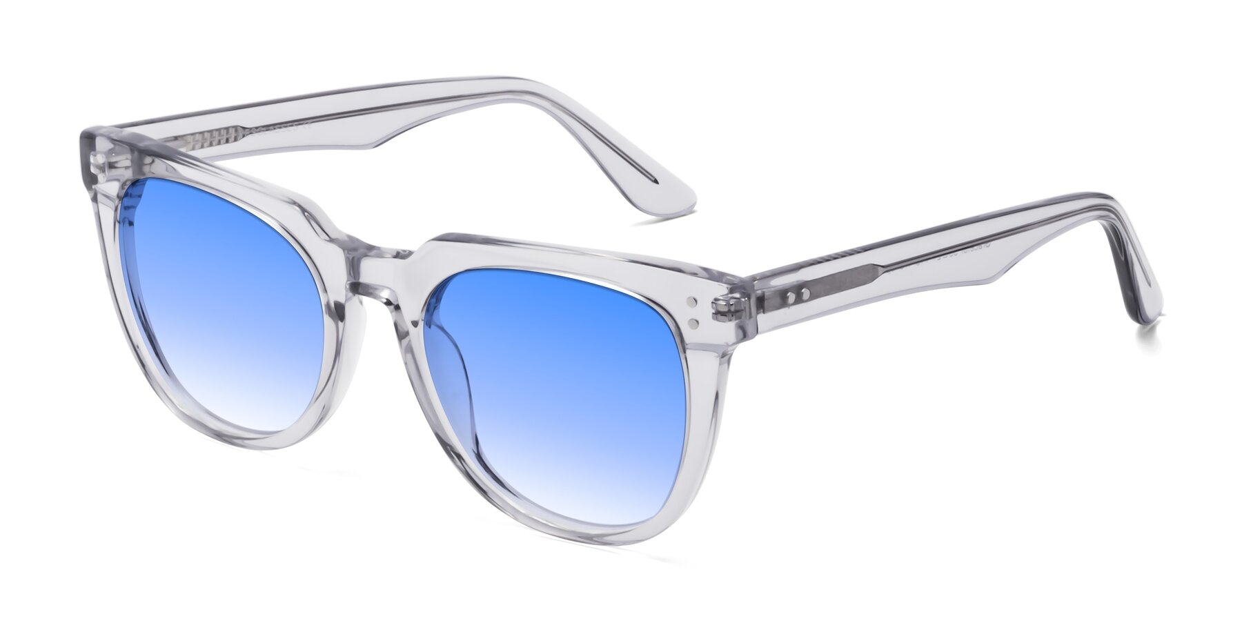Angle of Graceful in Transprent Gray with Blue Gradient Lenses