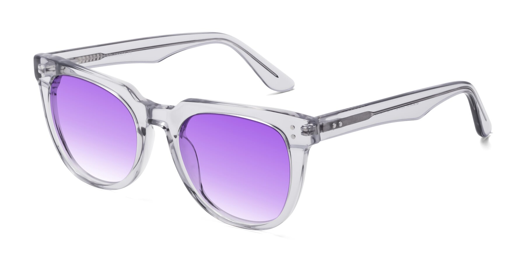 Angle of Graceful in Transprent Gray with Purple Gradient Lenses