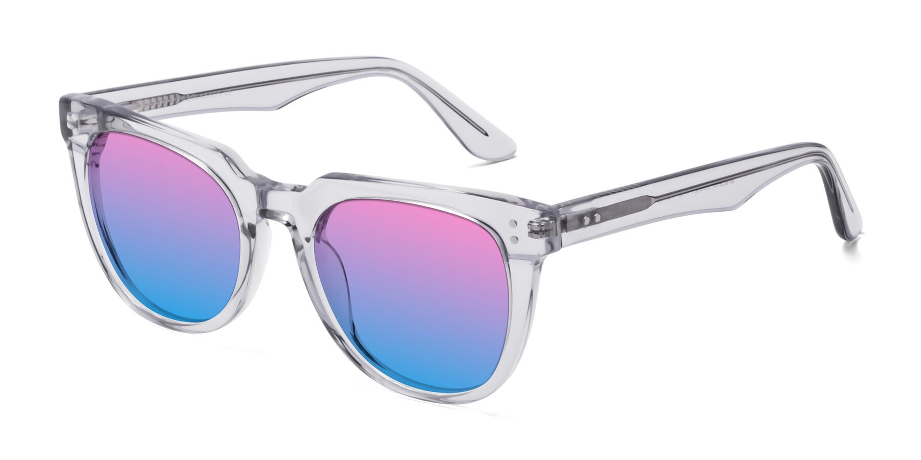 Angle of Graceful in Transprent Gray with Pink / Blue Gradient Lenses