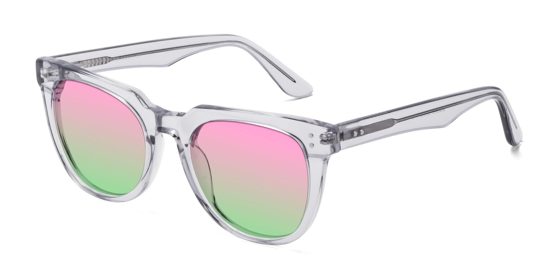 Angle of Graceful in Transprent Gray with Pink / Green Gradient Lenses