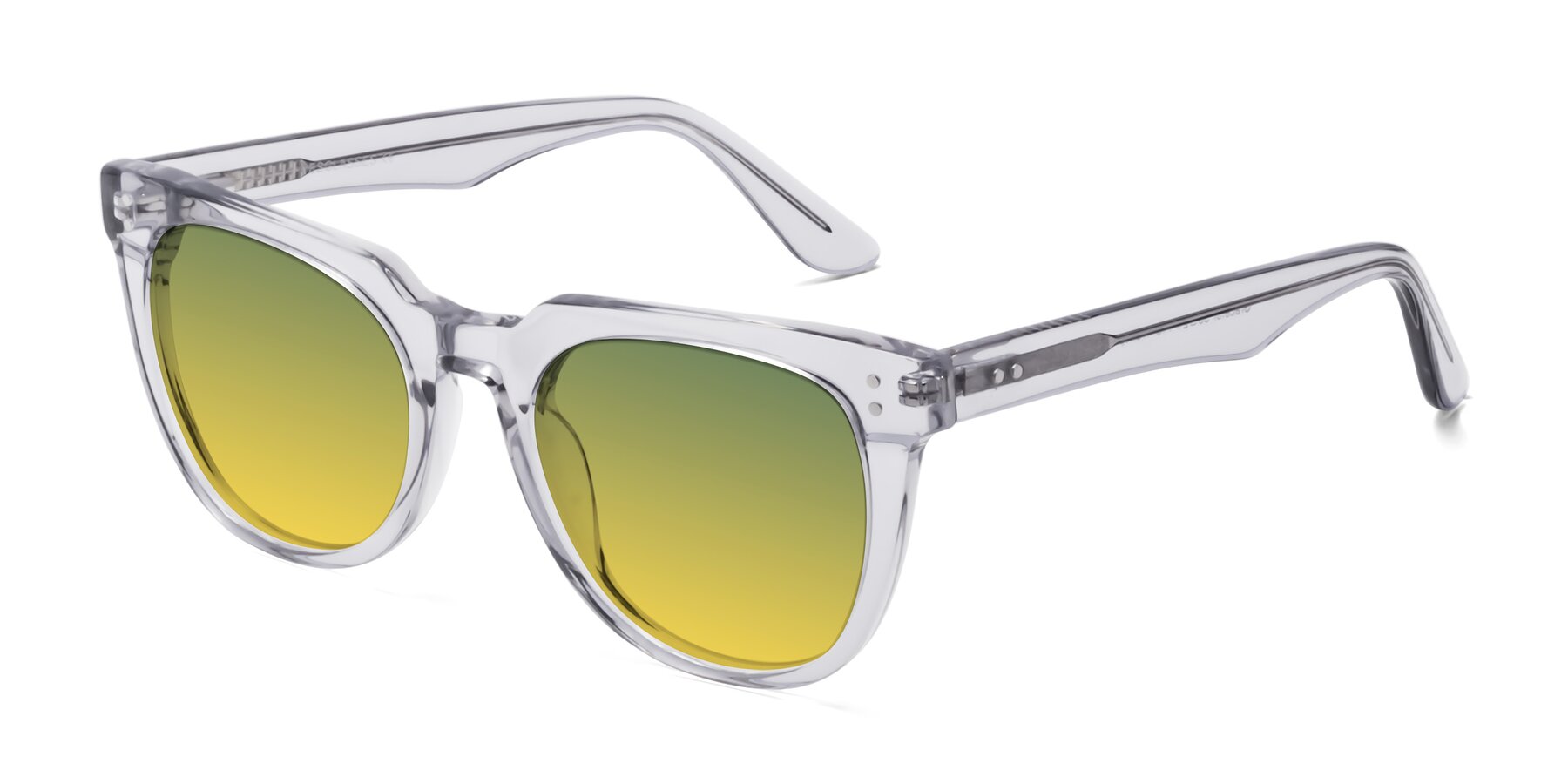 Angle of Graceful in Transprent Gray with Green / Yellow Gradient Lenses