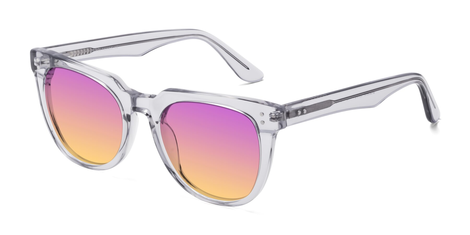 Angle of Graceful in Transprent Gray with Purple / Yellow Gradient Lenses