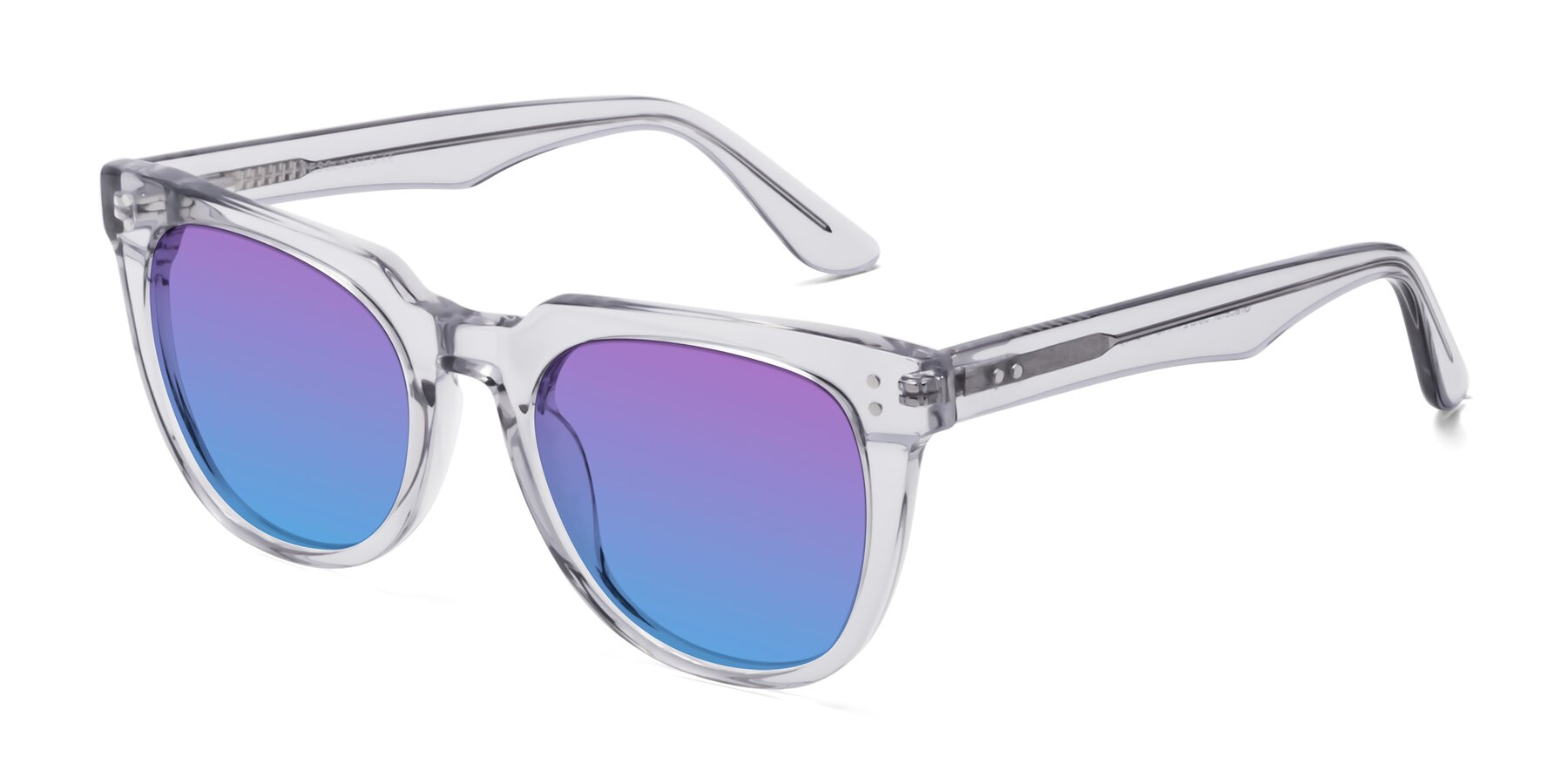Angle of Graceful in Transprent Gray with Purple / Blue Gradient Lenses