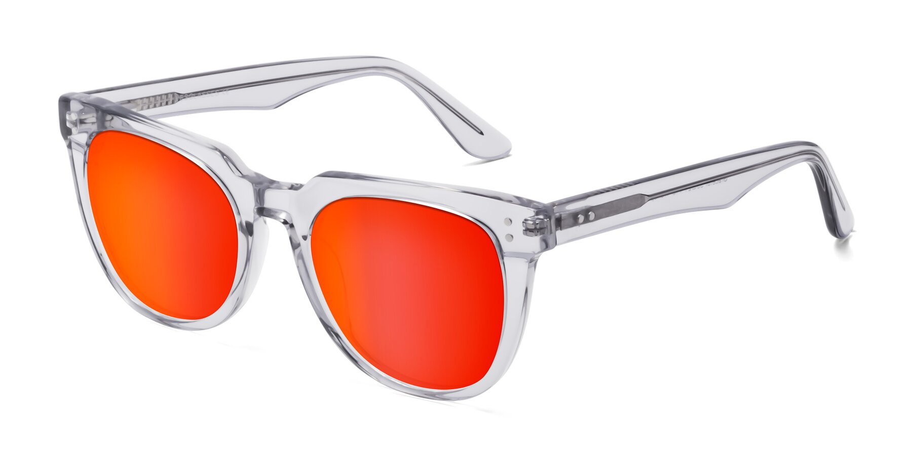 Angle of Graceful in Transprent Gray with Red Gold Mirrored Lenses
