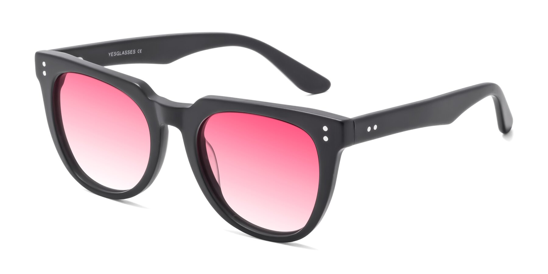 Angle of Graceful in Matte Black with Pink Gradient Lenses
