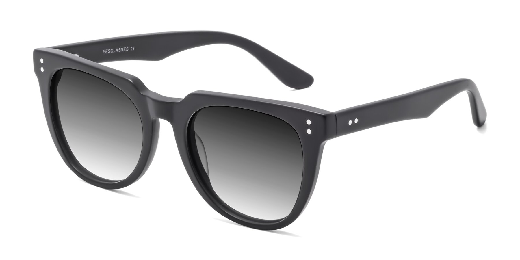 Angle of Graceful in Matte Black with Gray Gradient Lenses