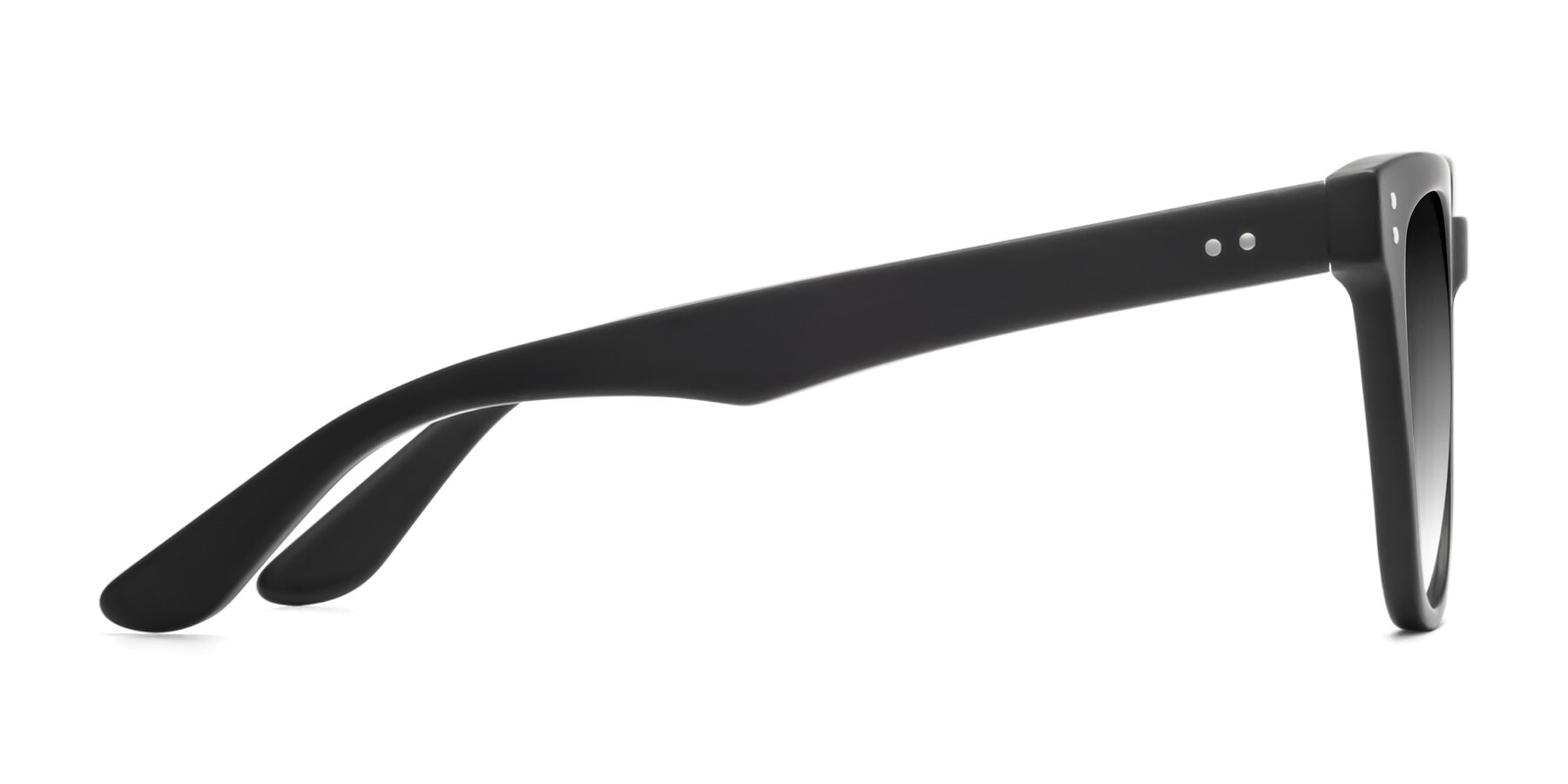 Side of Graceful in Matte Black with Gray Gradient Lenses