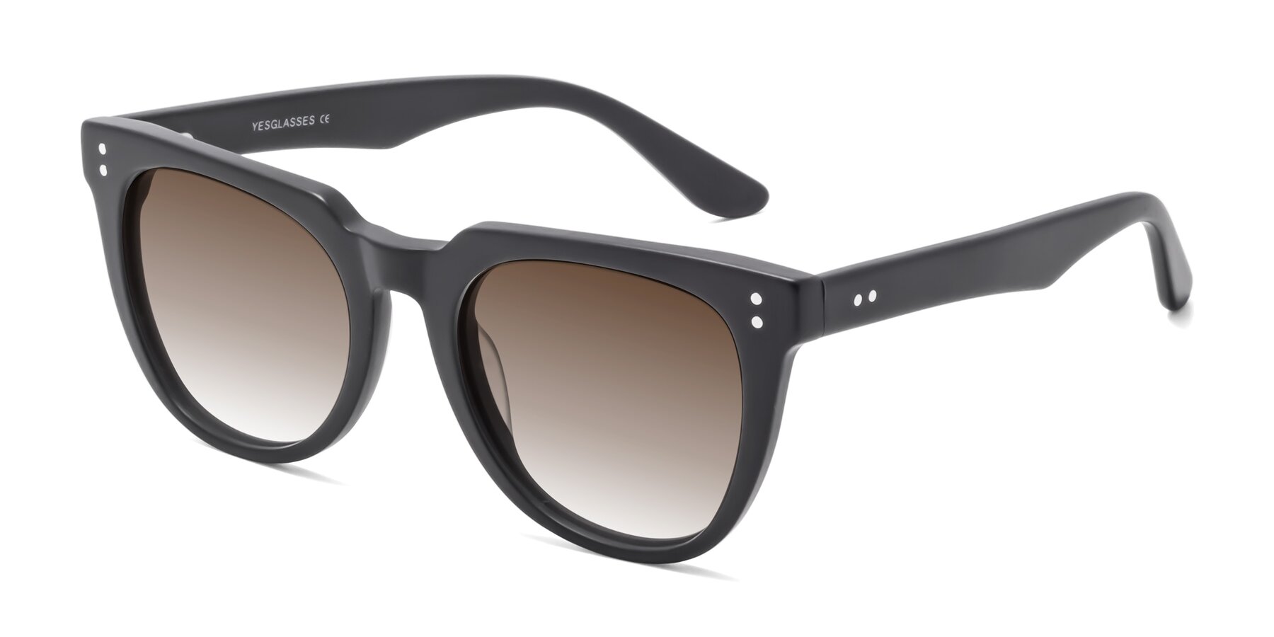 Angle of Graceful in Matte Black with Brown Gradient Lenses