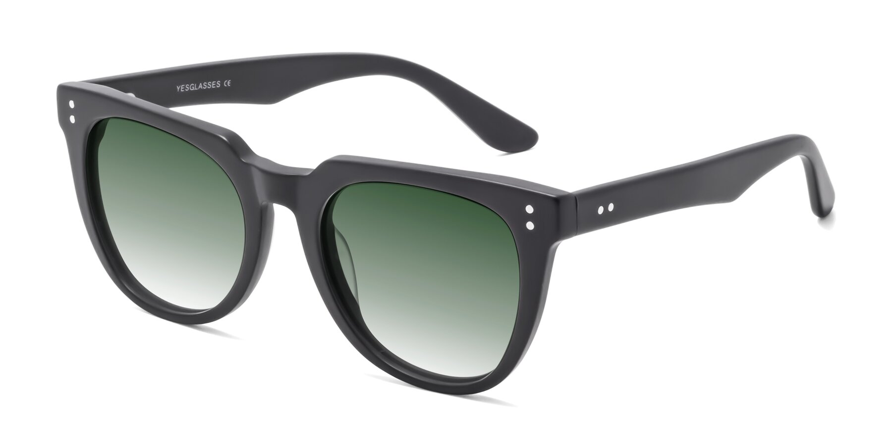 Angle of Graceful in Matte Black with Green Gradient Lenses