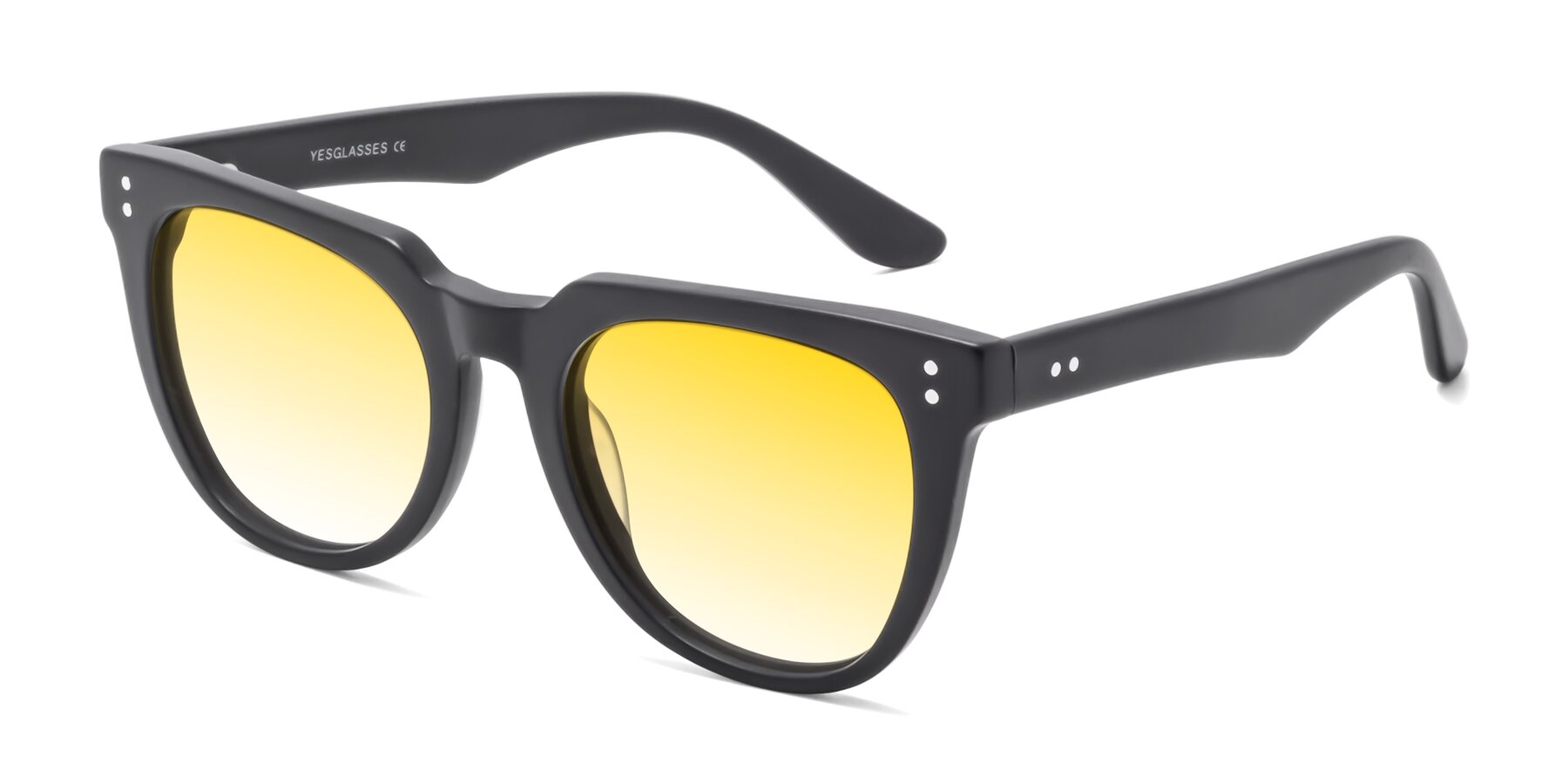 Angle of Graceful in Matte Black with Yellow Gradient Lenses