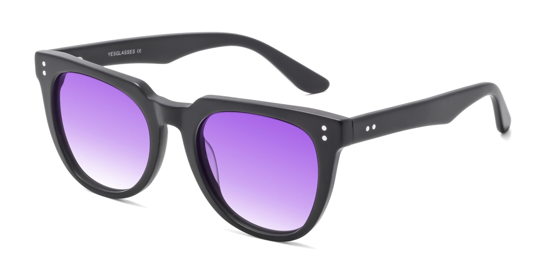 Angle of Graceful in Matte Black with Purple Gradient Lenses