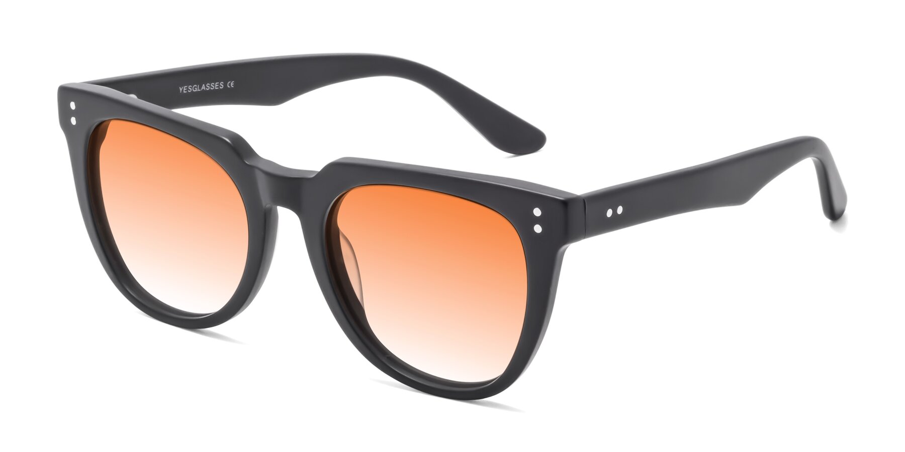 Angle of Graceful in Matte Black with Orange Gradient Lenses