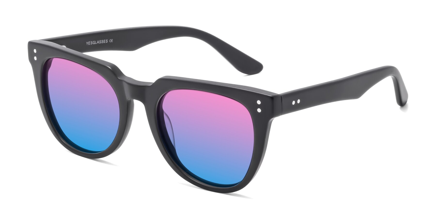 Angle of Graceful in Matte Black with Pink / Blue Gradient Lenses
