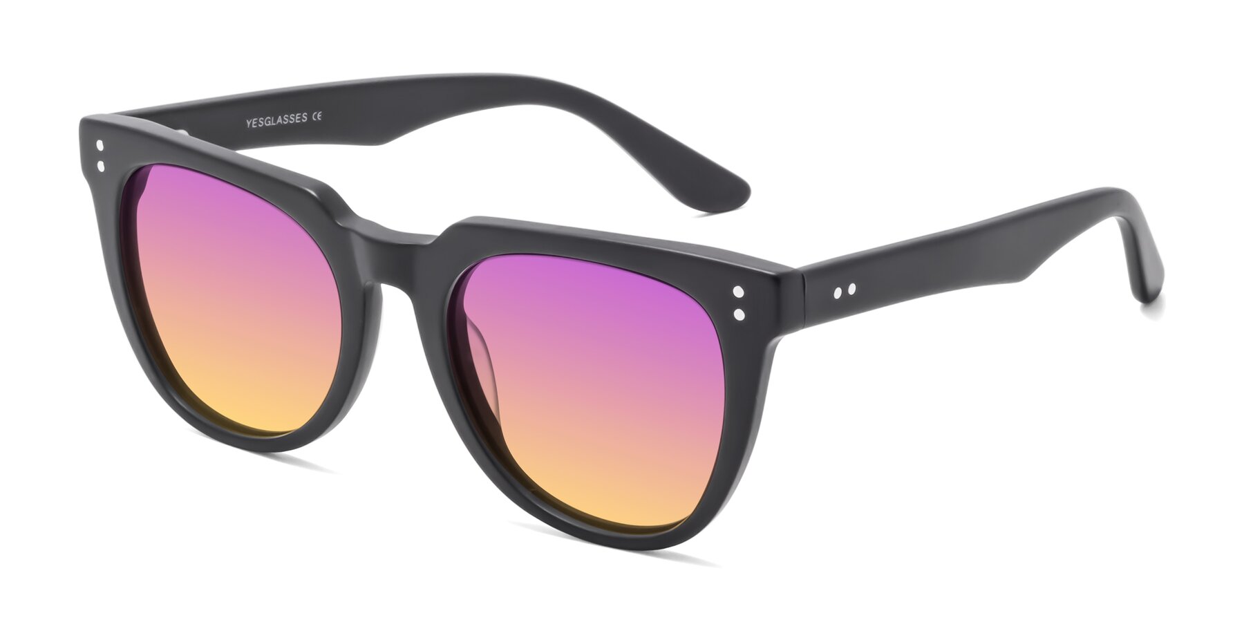 Angle of Graceful in Matte Black with Purple / Yellow Gradient Lenses