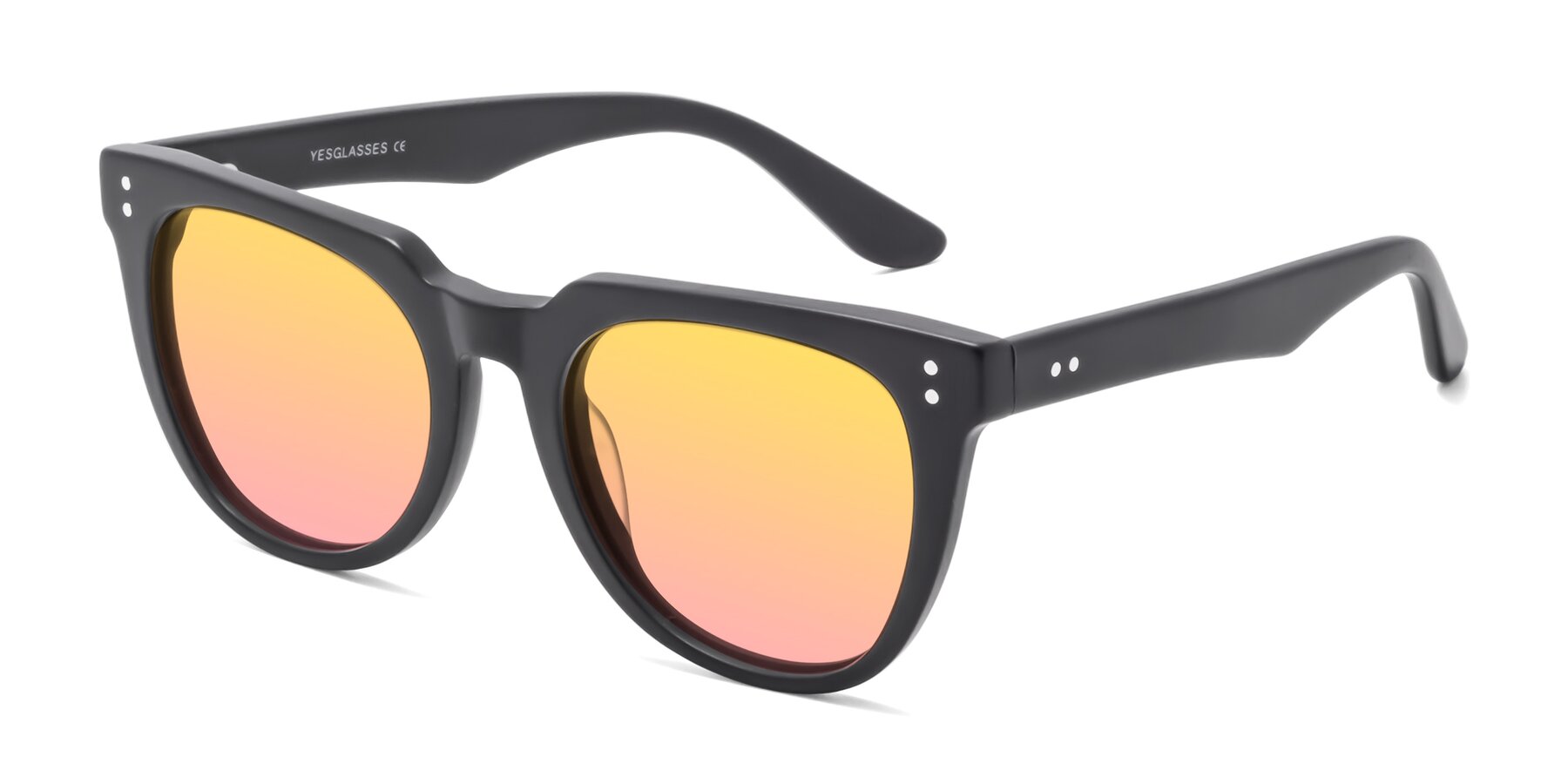 Angle of Graceful in Matte Black with Yellow / Pink Gradient Lenses