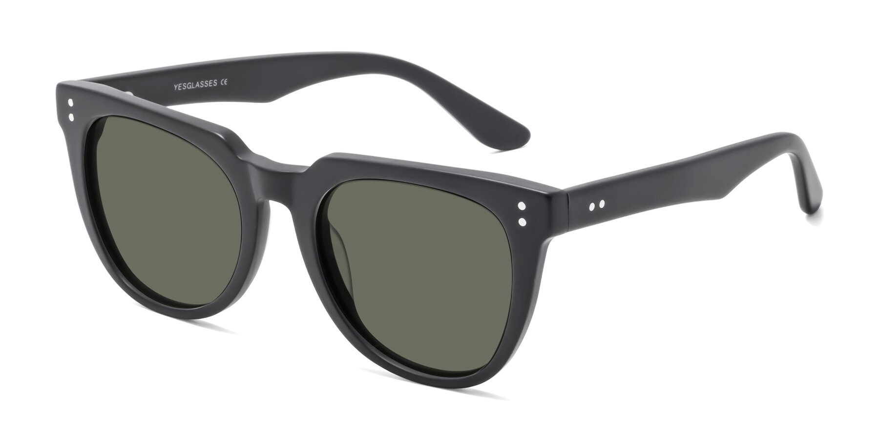 Angle of Graceful in Matte Black with Gray Polarized Lenses