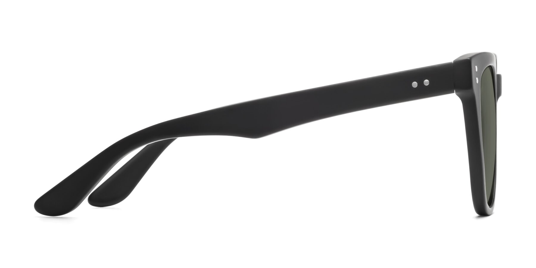 Side of Graceful in Matte Black with Gray Polarized Lenses