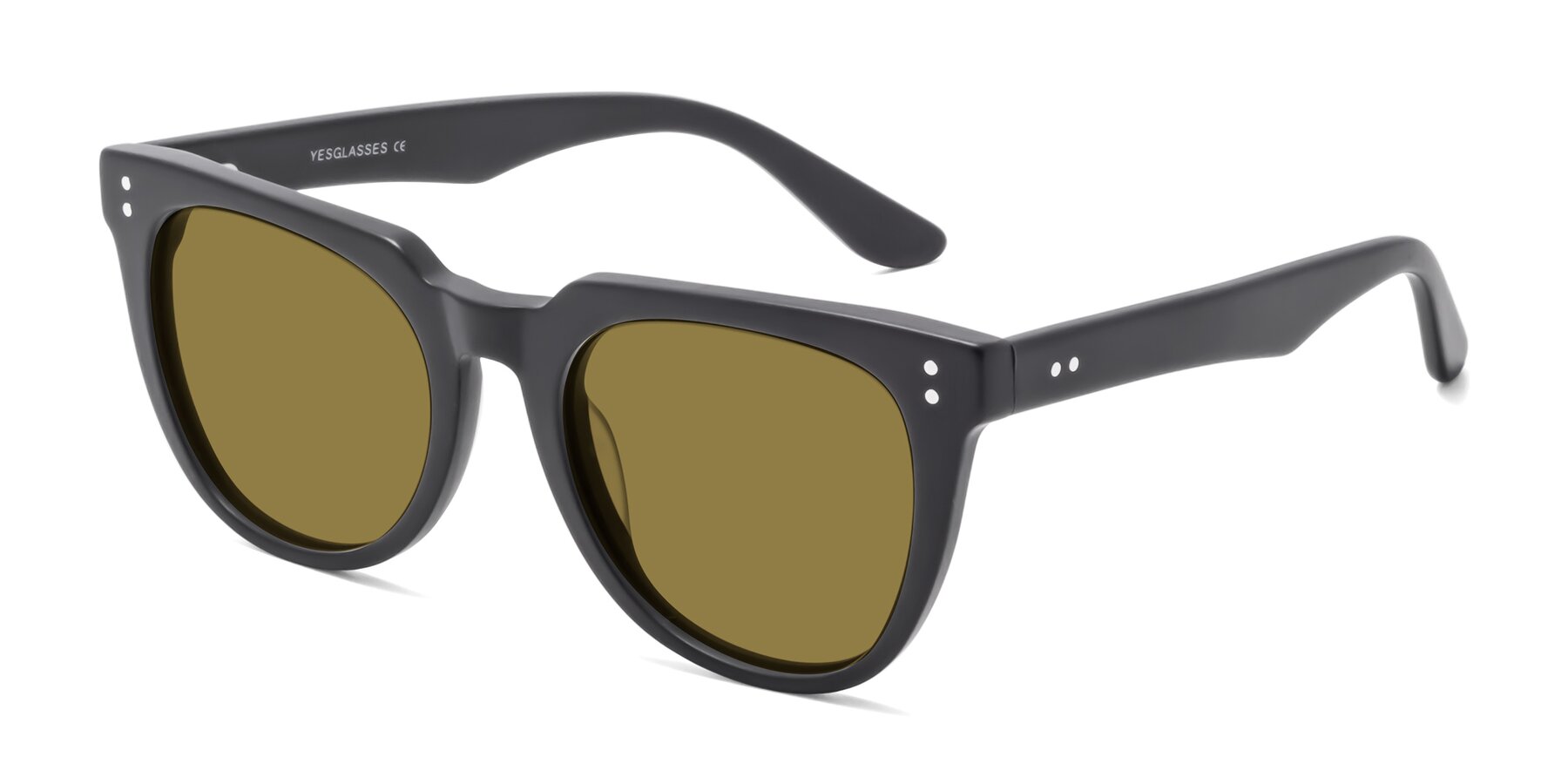 Angle of Graceful in Matte Black with Brown Polarized Lenses