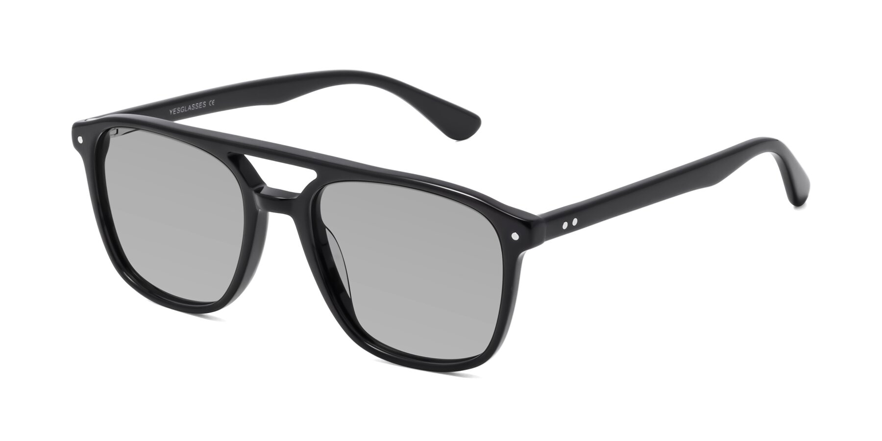 Angle of Quantum in Black with Light Gray Tinted Lenses