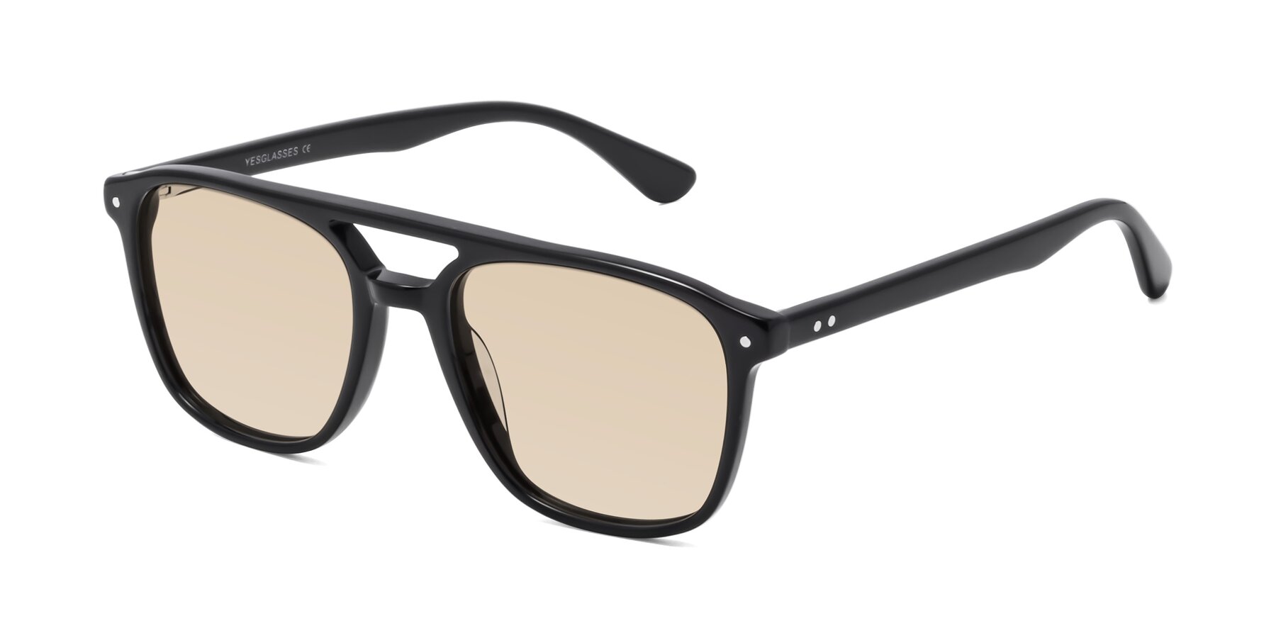 Angle of Quantum in Black with Light Brown Tinted Lenses