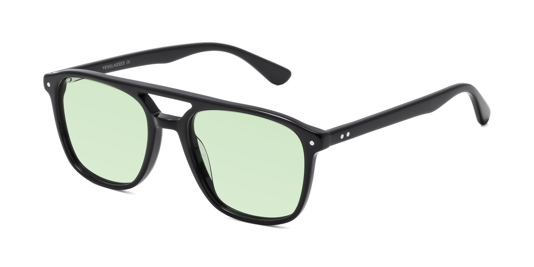 Angle of Quantum in Black with Light Green Tinted Lenses