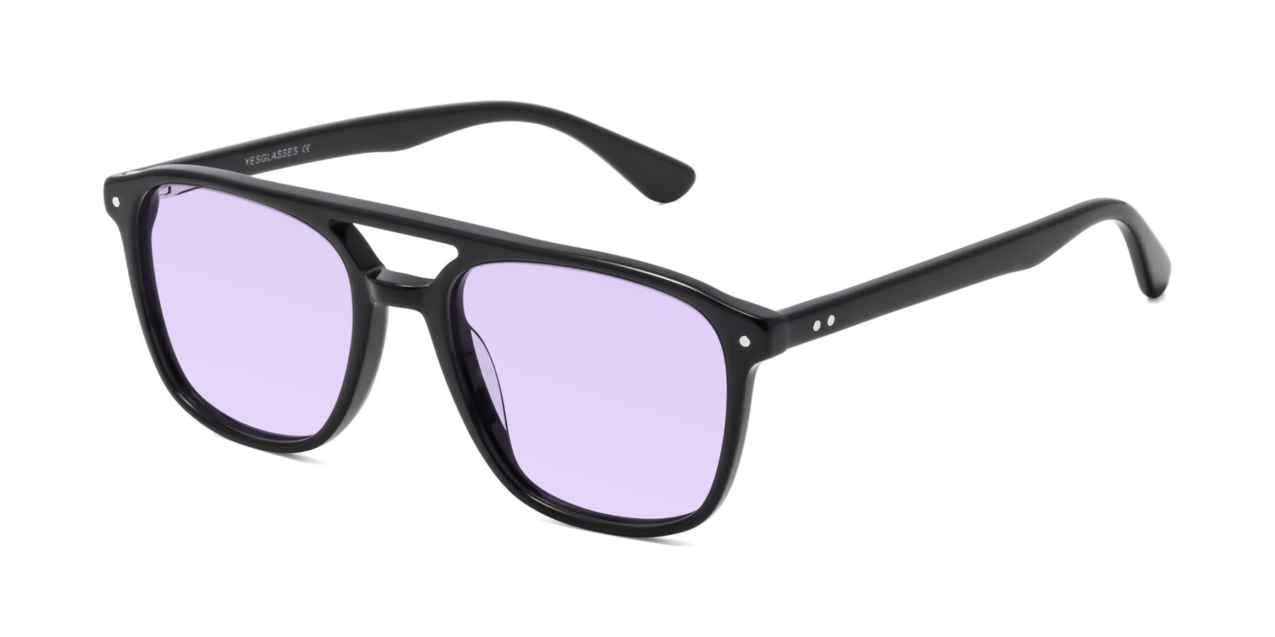 Angle of Quantum in Black with Light Purple Tinted Lenses