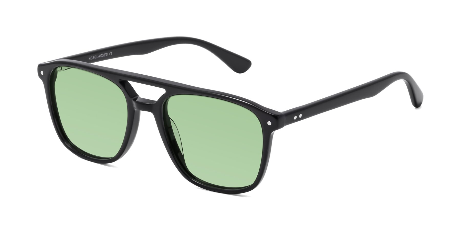 Angle of Quantum in Black with Medium Green Tinted Lenses