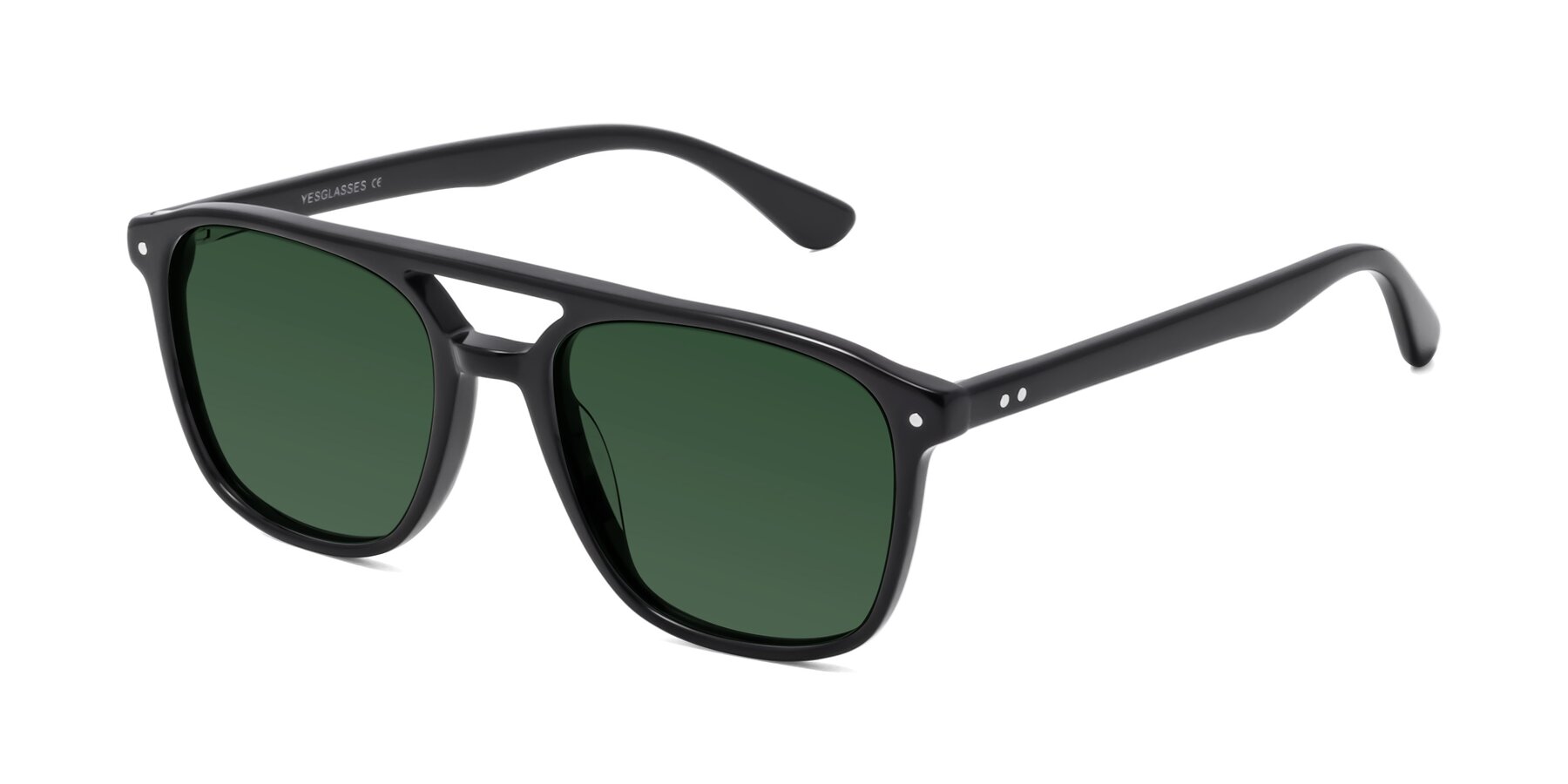 Angle of Quantum in Black with Green Tinted Lenses