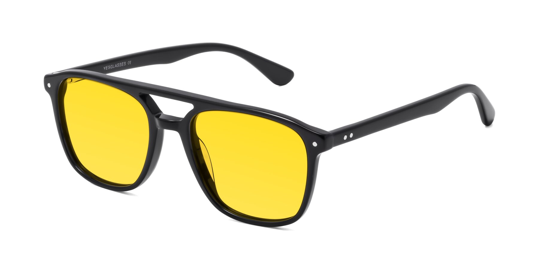 Angle of Quantum in Black with Yellow Tinted Lenses