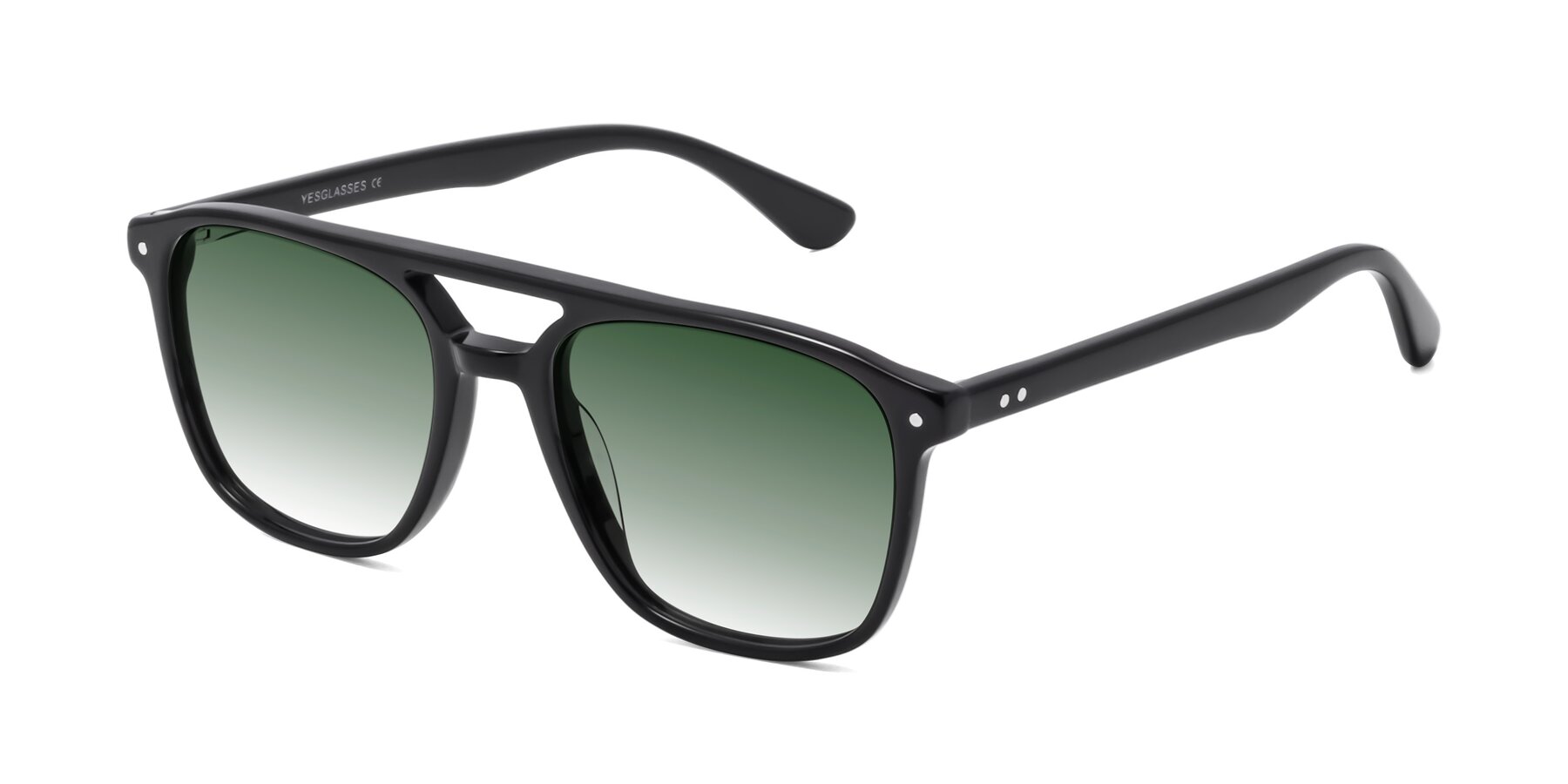 Angle of Quantum in Black with Green Gradient Lenses