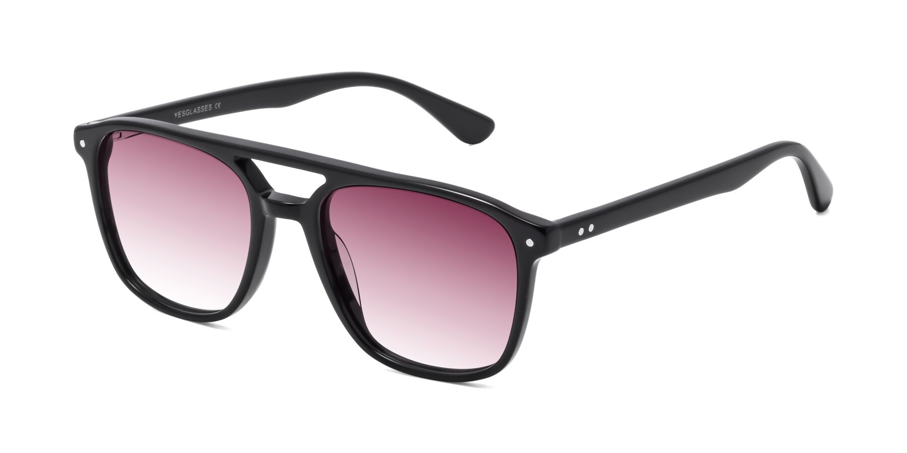 Angle of Quantum in Black with Wine Gradient Lenses