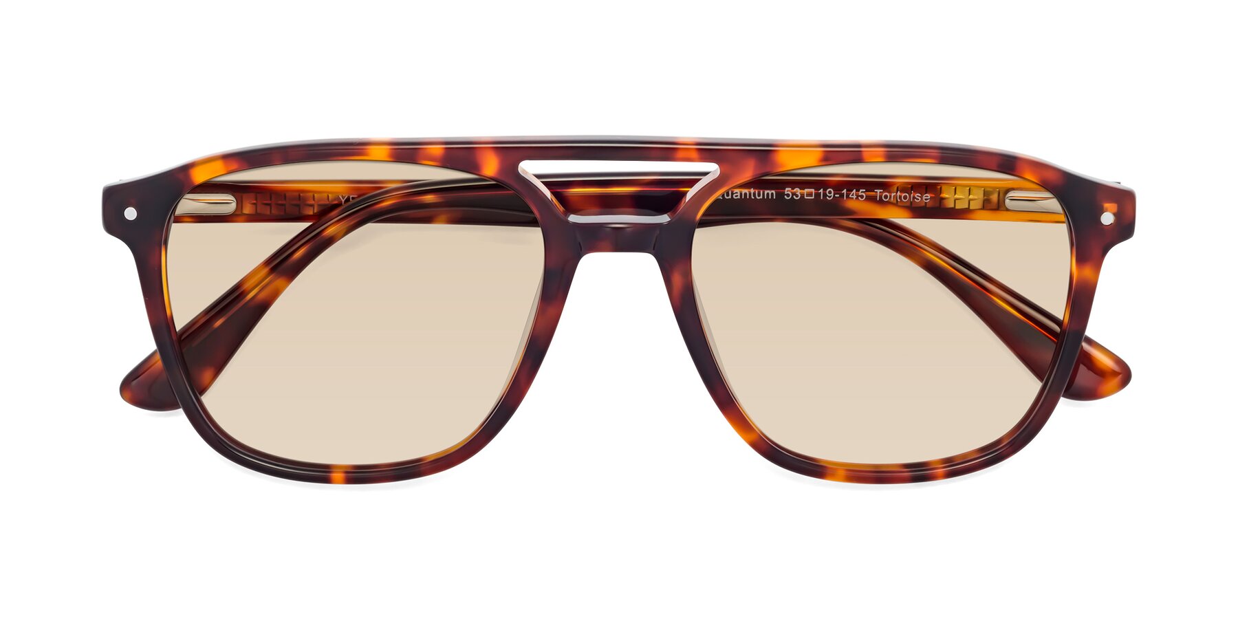 Folded Front of Quantum in Tortoise with Light Brown Tinted Lenses