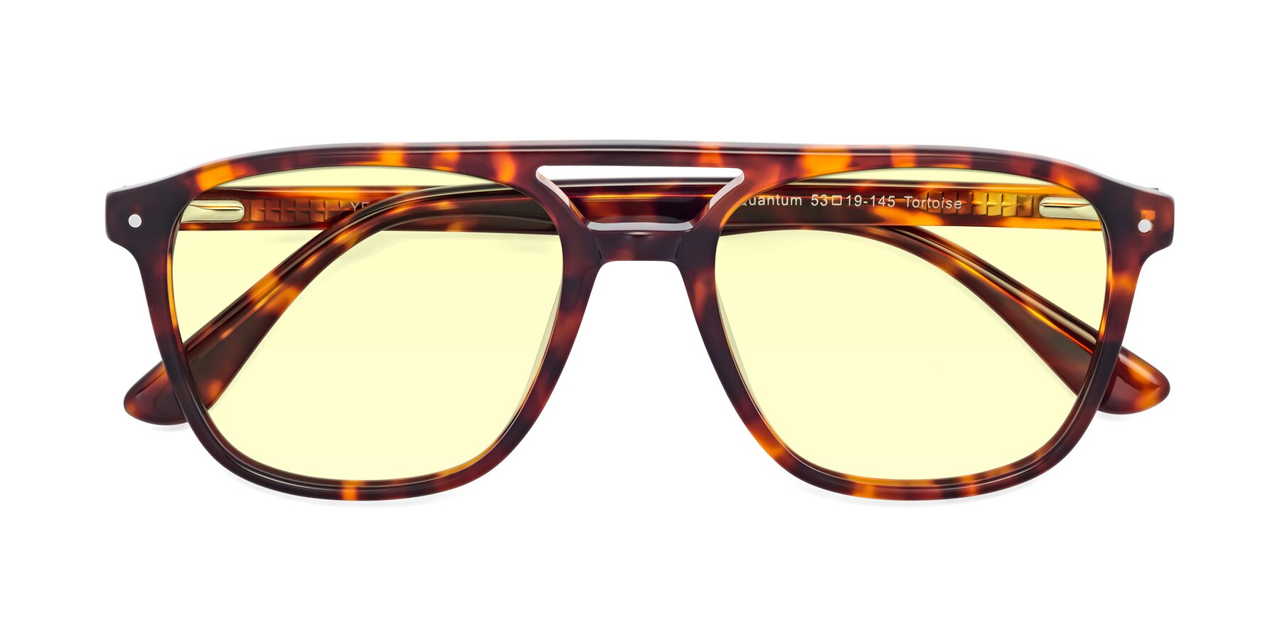 Folded Front of Quantum in Tortoise with Light Yellow Tinted Lenses