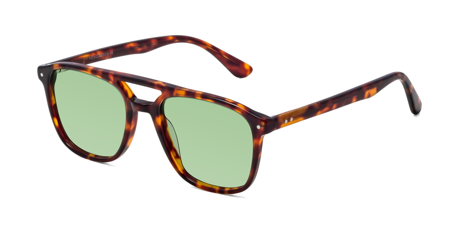 Angle of Quantum in Tortoise with Medium Green Tinted Lenses