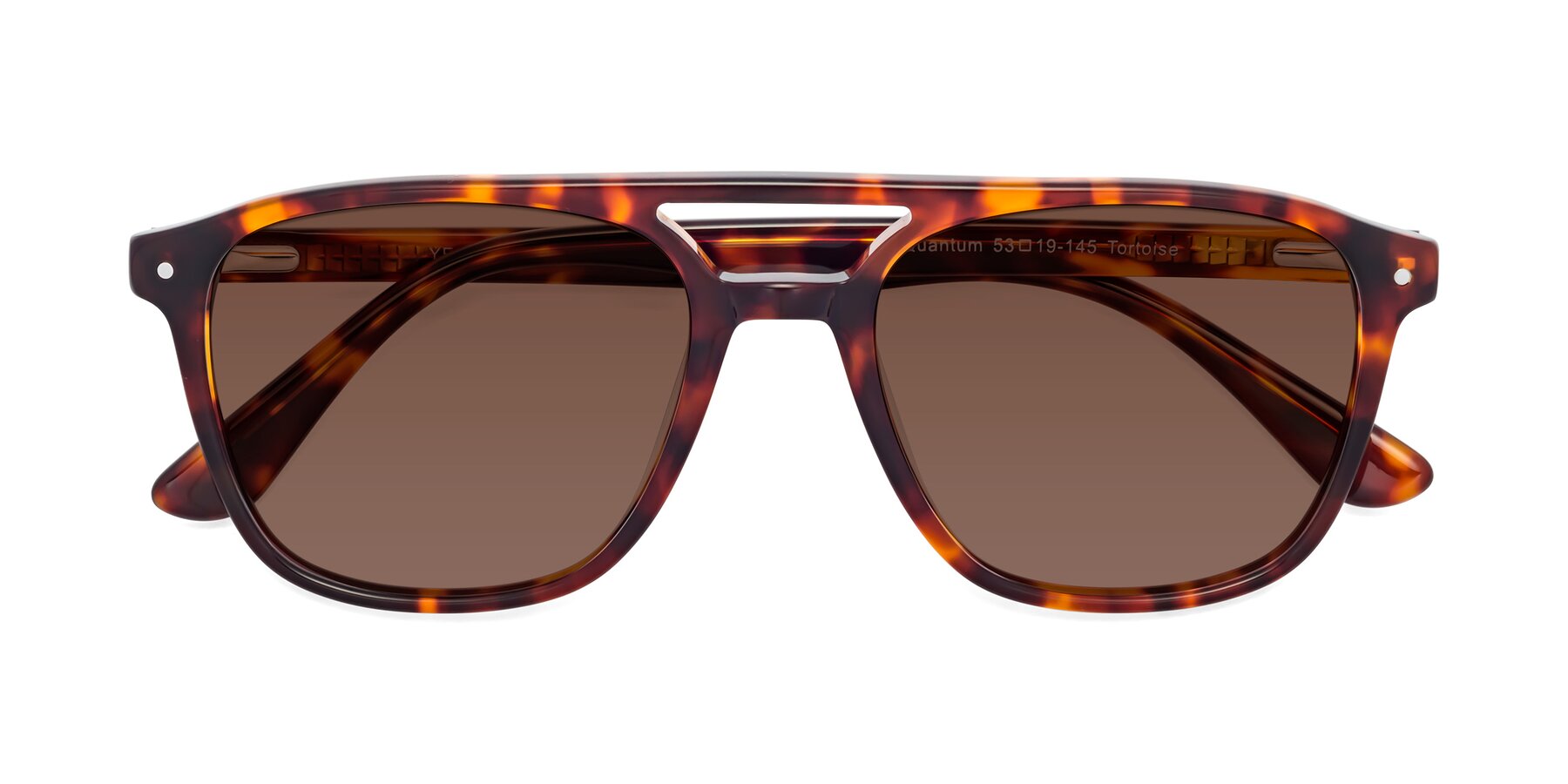 Folded Front of Quantum in Tortoise with Brown Tinted Lenses