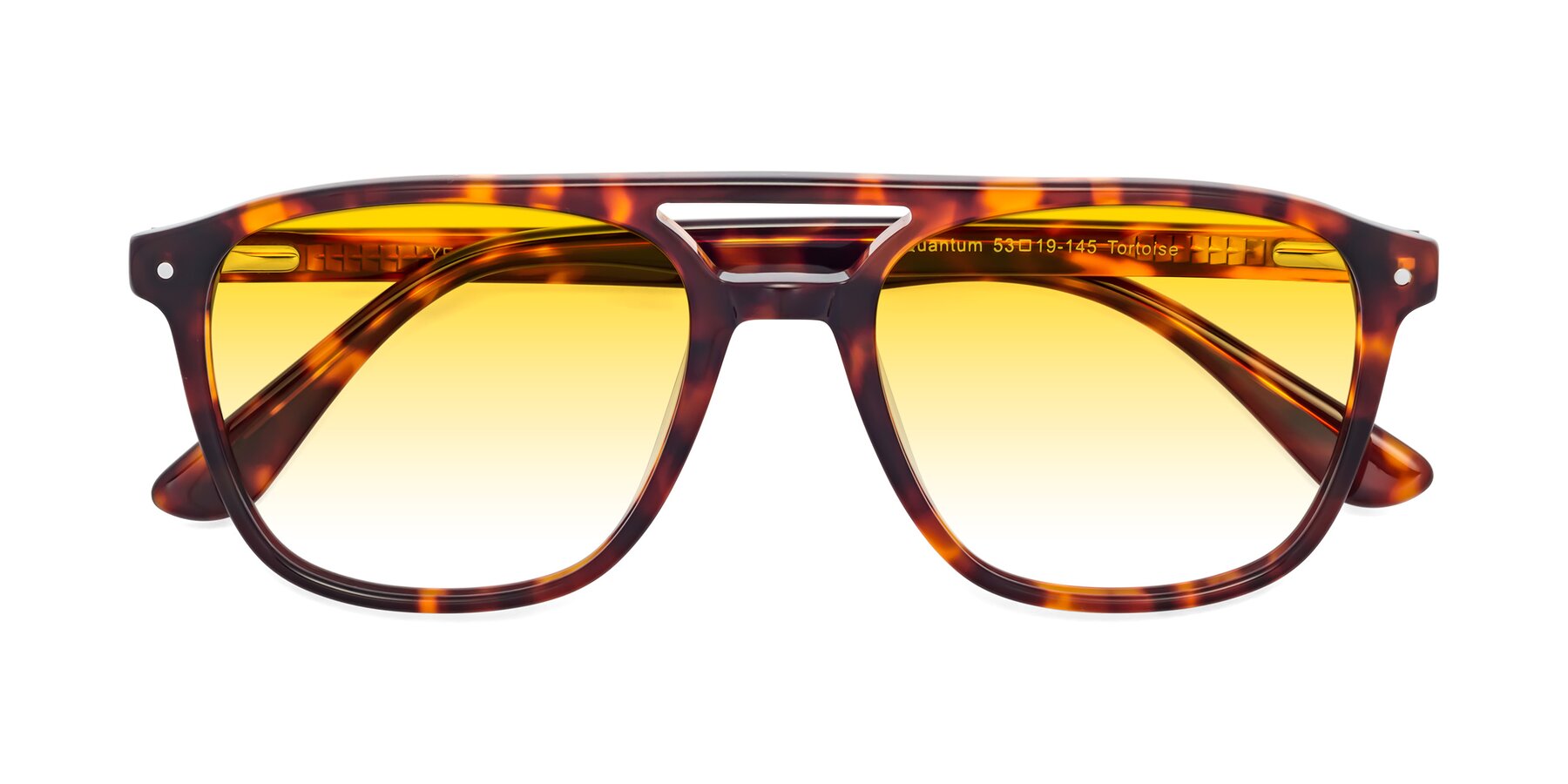 Folded Front of Quantum in Tortoise with Yellow Gradient Lenses