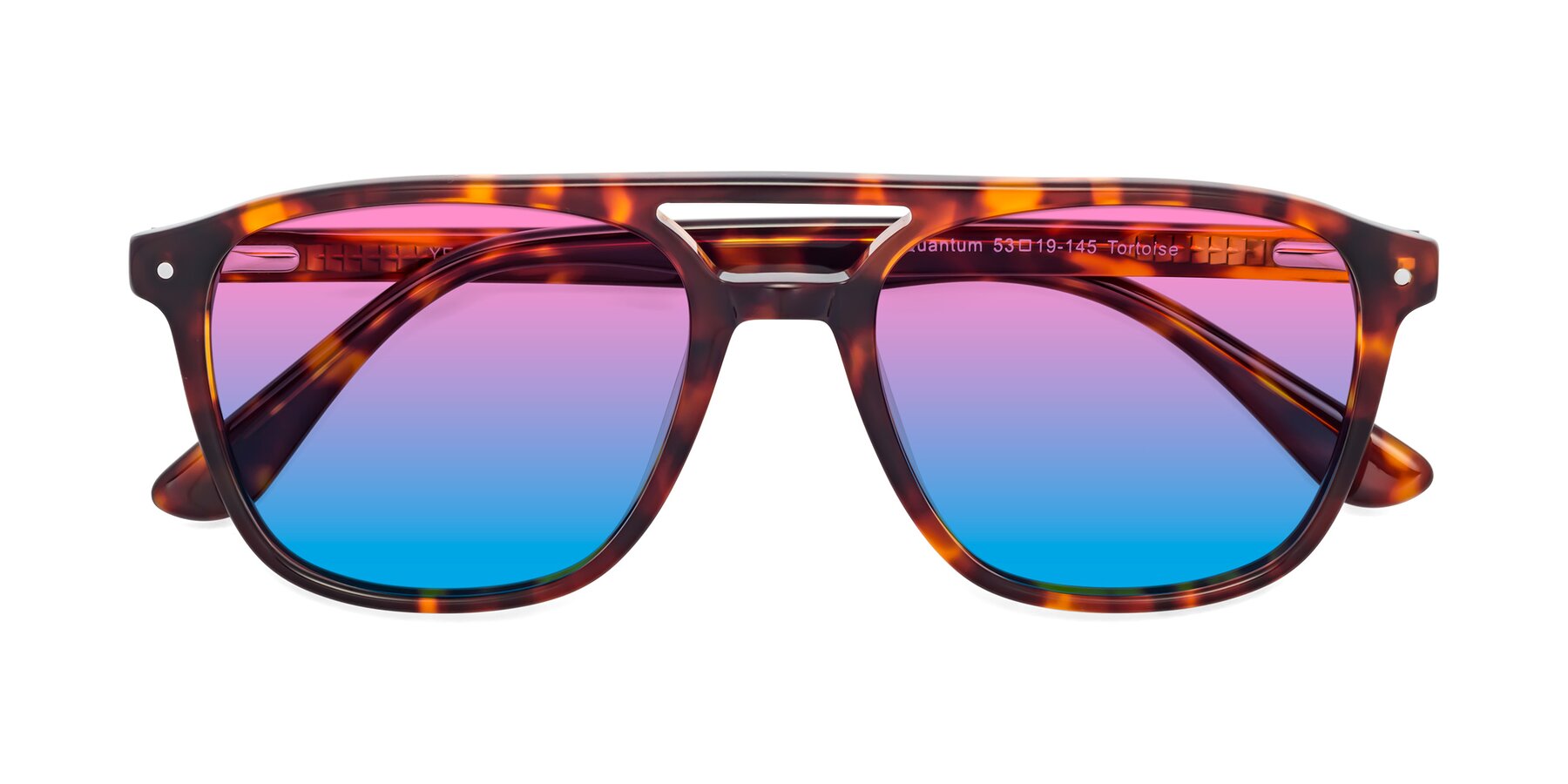 Folded Front of Quantum in Tortoise with Pink / Blue Gradient Lenses